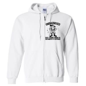 Undiagnosed But Something Is Definitely Wrong Cowboy Frog Full Zip Hoodie