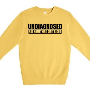 Undiagnosed But Something AinT Right Funny Humor Premium Crewneck Sweatshirt