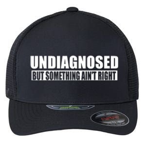 Undiagnosed But Something AinT Right Funny Humor Flexfit Unipanel Trucker Cap