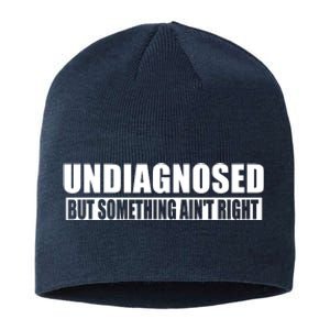 Undiagnosed But Something AinT Right Funny Humor Sustainable Beanie