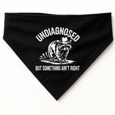 Undiagnosed But Something AinT Right Cowboy Funny Raccoon USA-Made Doggie Bandana