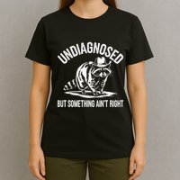 Undiagnosed But Something AinT Right Cowboy Funny Raccoon T-Shirt