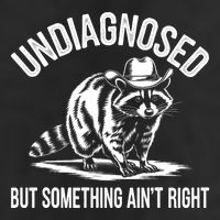 Undiagnosed But Something AinT Right Cowboy Funny Raccoon 15oz Campfire Ceramic Mug