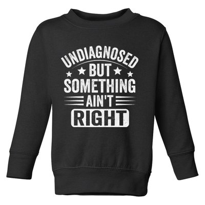 Undiagnosed But Something Aint Right Funny Sarcastic Humor Gift Toddler Sweatshirt