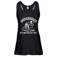 Undiagnosed But Something AinT Right Cowboy Funny Raccoon Ladies Essential Flowy Tank