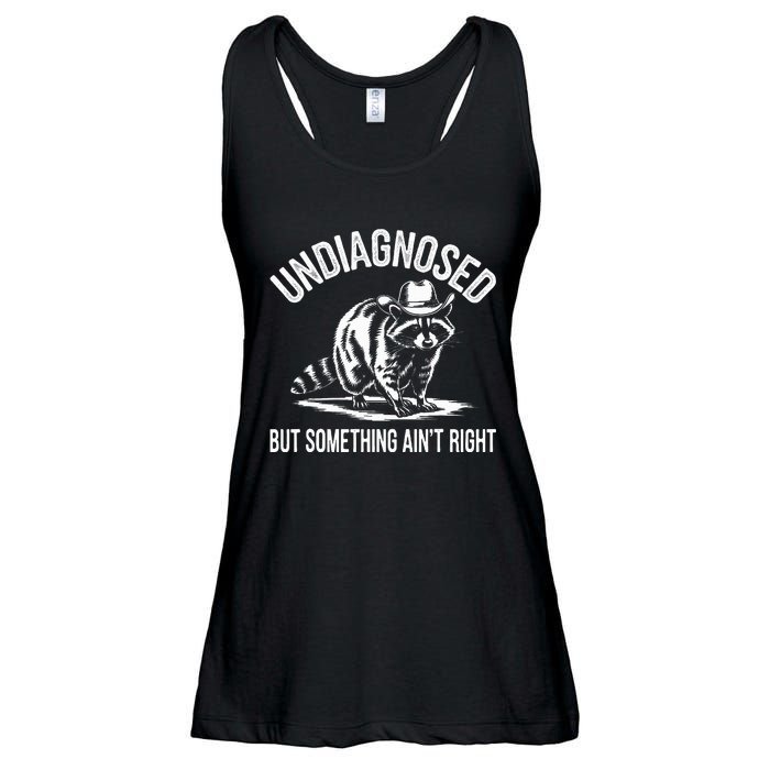 Undiagnosed But Something AinT Right Cowboy Funny Raccoon Ladies Essential Flowy Tank