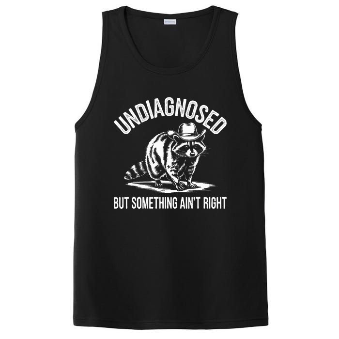 Undiagnosed But Something AinT Right Cowboy Funny Raccoon PosiCharge Competitor Tank