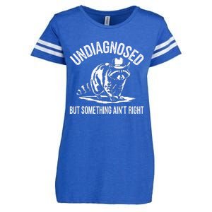 Undiagnosed But Something AinT Right Cowboy Funny Raccoon Enza Ladies Jersey Football T-Shirt