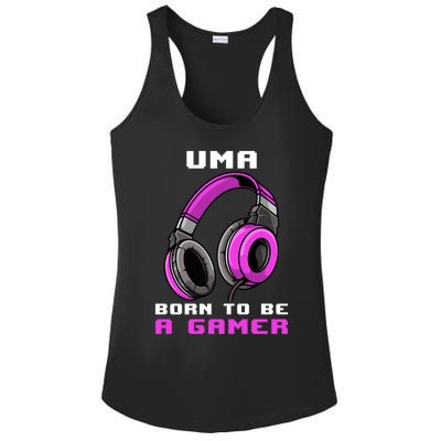 Uma Born To Be A Gamer Personalized Gift Ladies PosiCharge Competitor Racerback Tank