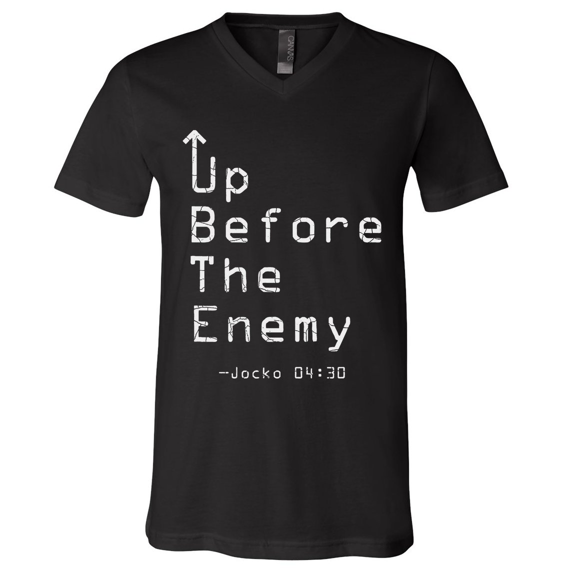 Up Before The Enemy Jocko 0430 V-Neck T-Shirt