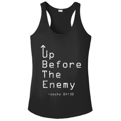 Up Before The Enemy Jocko 0430 Ladies PosiCharge Competitor Racerback Tank