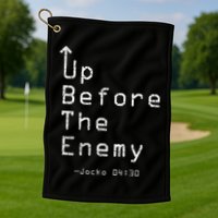 Up Before The Enemy Jocko 0430 Golf Towel