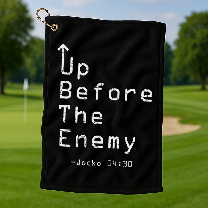 Up Before The Enemy Jocko 0430 Golf Towel