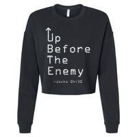 Up Before The Enemy Jocko 0430 Cropped Pullover Crew