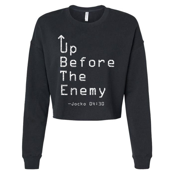 Up Before The Enemy Jocko 0430 Cropped Pullover Crew