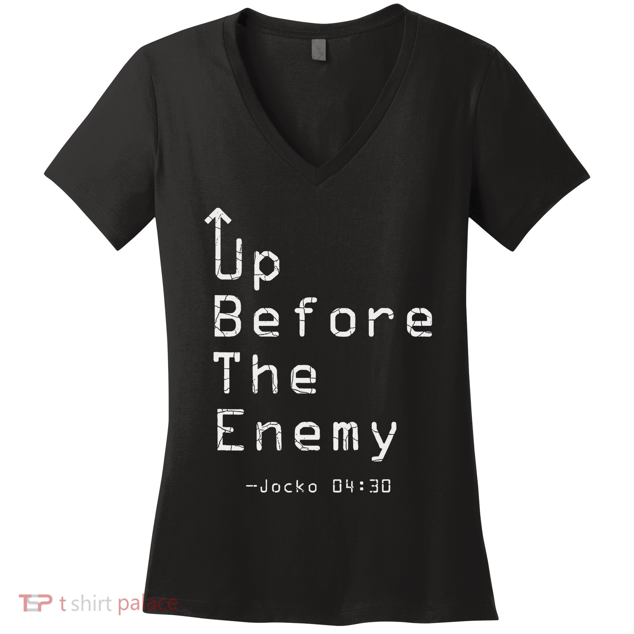 Up Before The Enemy Jocko 0430 Women's V-Neck T-Shirt