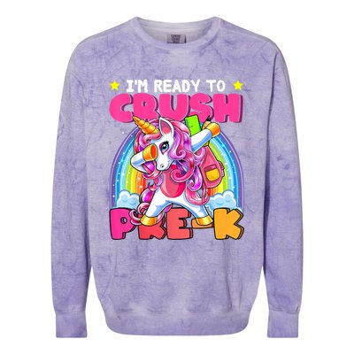 Unicorn Back To School Magical School Supplies Enchanting Classroom Decor Uni Colorblast Crewneck Sweatshirt