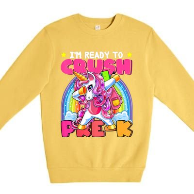 Unicorn Back To School Magical School Supplies Enchanting Classroom Decor Uni Premium Crewneck Sweatshirt