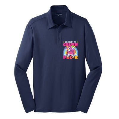 Unicorn Back To School Magical School Supplies Enchanting Classroom Decor Uni Silk Touch Performance Long Sleeve Polo