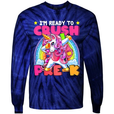 Unicorn Back To School Magical School Supplies Enchanting Classroom Decor Uni Tie-Dye Long Sleeve Shirt