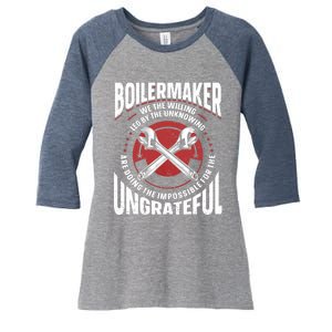 Union Boilermaker Women's Tri-Blend 3/4-Sleeve Raglan Shirt