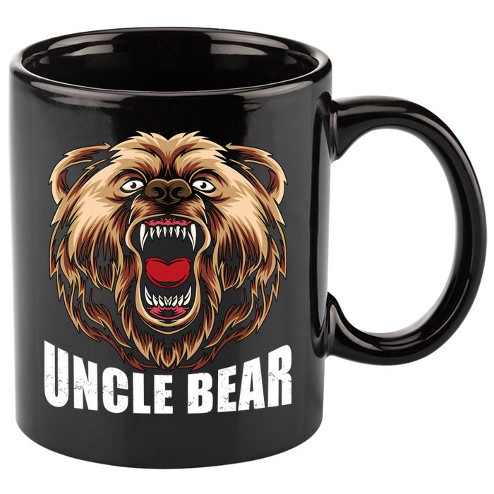 Uncle Bear 11oz C Handle Ceramic Mug