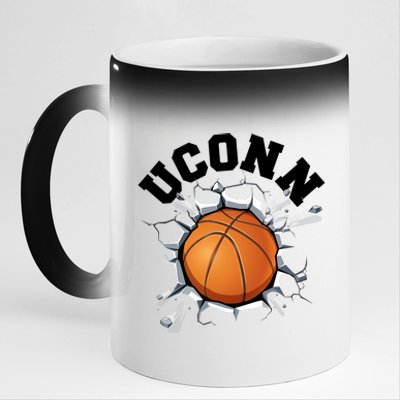 Uconn Basketball 11oz Black Color Changing Mug