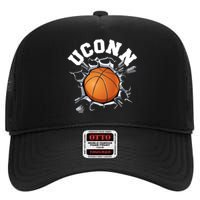 Uconn Basketball High Crown Mesh Back Trucker Hat