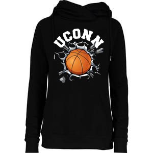 Uconn Basketball Womens Funnel Neck Pullover Hood