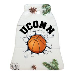 Uconn Basketball Ceramic Bell Ornament