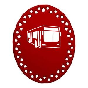 Urban Bus Ceramic Oval Ornament