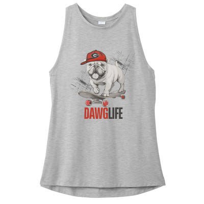 U.G.A Bulldogs Ladies PosiCharge Tri-Blend Wicking Tank