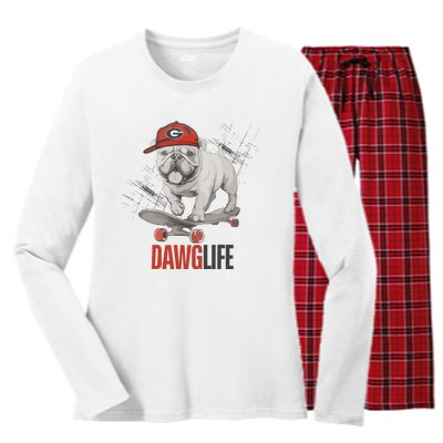 U.G.A Bulldogs Women's Long Sleeve Flannel Pajama Set 