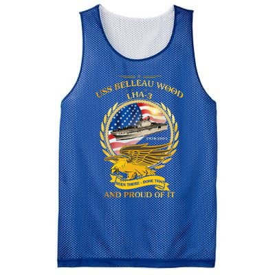 Uss Belleau Wood 19782005 Mesh Reversible Basketball Jersey Tank