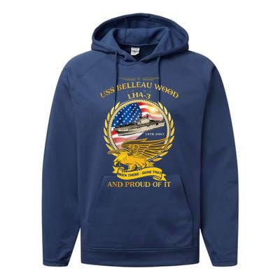 Uss Belleau Wood 19782005 Performance Fleece Hoodie