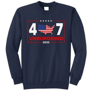 Unburdened By What Has Been Trump Flag 2024 2025 Sweatshirt