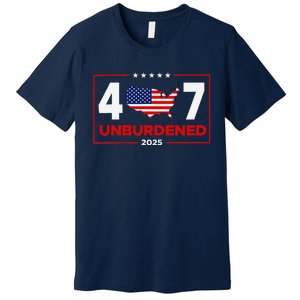 Unburdened By What Has Been Trump Flag 2024 2025 Premium T-Shirt