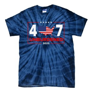 Unburdened By What Has Been Trump Flag 2024 2025 Tie-Dye T-Shirt