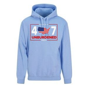 Unburdened By What Has Been Trump Flag 2024 2025 Unisex Surf Hoodie