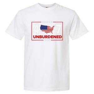 Unburdened By What Has Been Trump Flag 2024 2025 Garment-Dyed Heavyweight T-Shirt