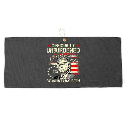 Unburdened By What Has Been Trump Victory Large Microfiber Waffle Golf Towel