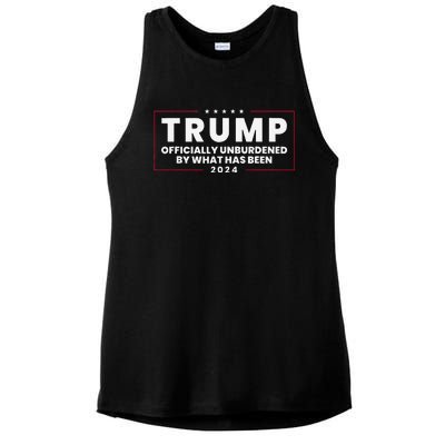 Unburdened By What Has Been Trump Victory 2024 Ladies PosiCharge Tri-Blend Wicking Tank