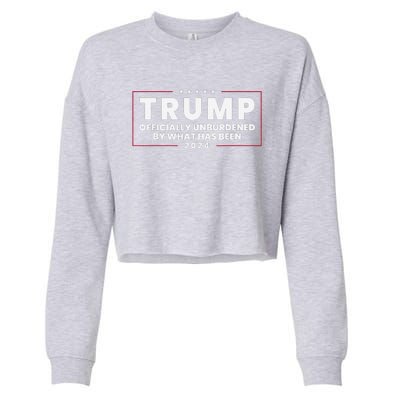 Unburdened By What Has Been Trump Victory 2024 Cropped Pullover Crew