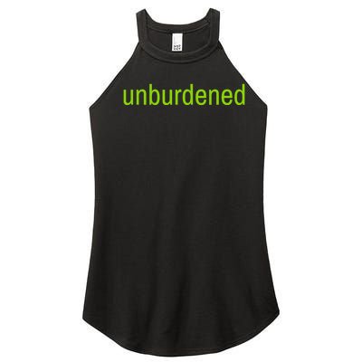 Unburdened By What Has Been Funny Lime Green Women’s Perfect Tri Rocker Tank