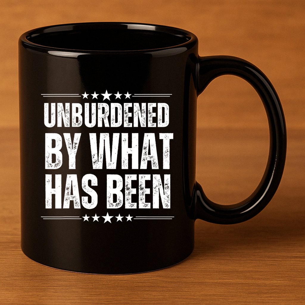 Unburdened By What Has Been 11oz C Handle Ceramic Mug