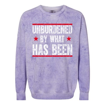 Unburdened By What Has Been Colorblast Crewneck Sweatshirt