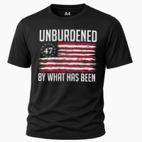 Unburdened By What Has Been Trump 47 Retro Us Flag Cooling Performance Crew T-Shirt