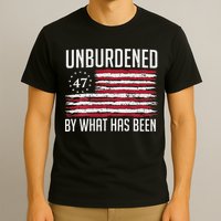 Unburdened By What Has Been Trump 47 Retro Us Flag T-Shirt