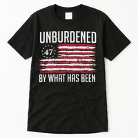 Unburdened By What Has Been Trump 47 Retro Us Flag Tall T-Shirt