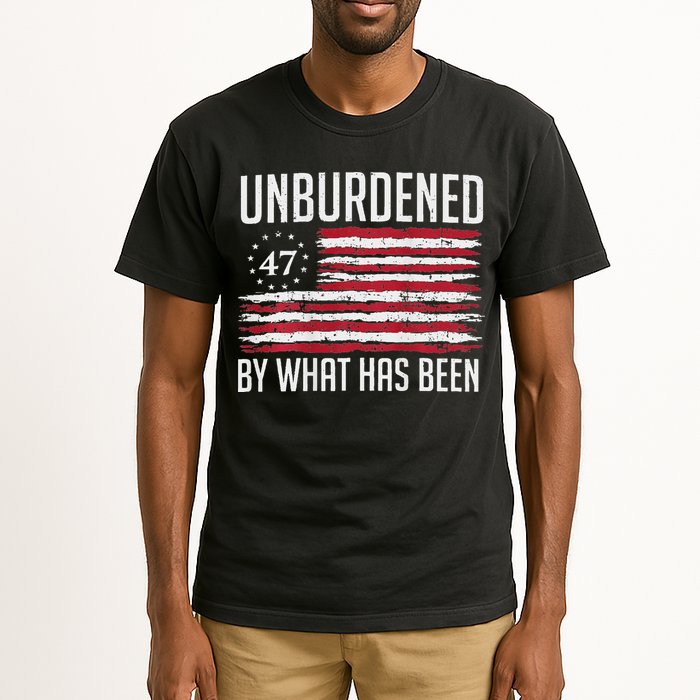 Unburdened By What Has Been Trump 47 Retro Us Flag Tall T-Shirt